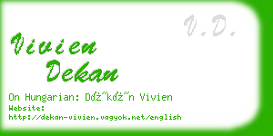 vivien dekan business card